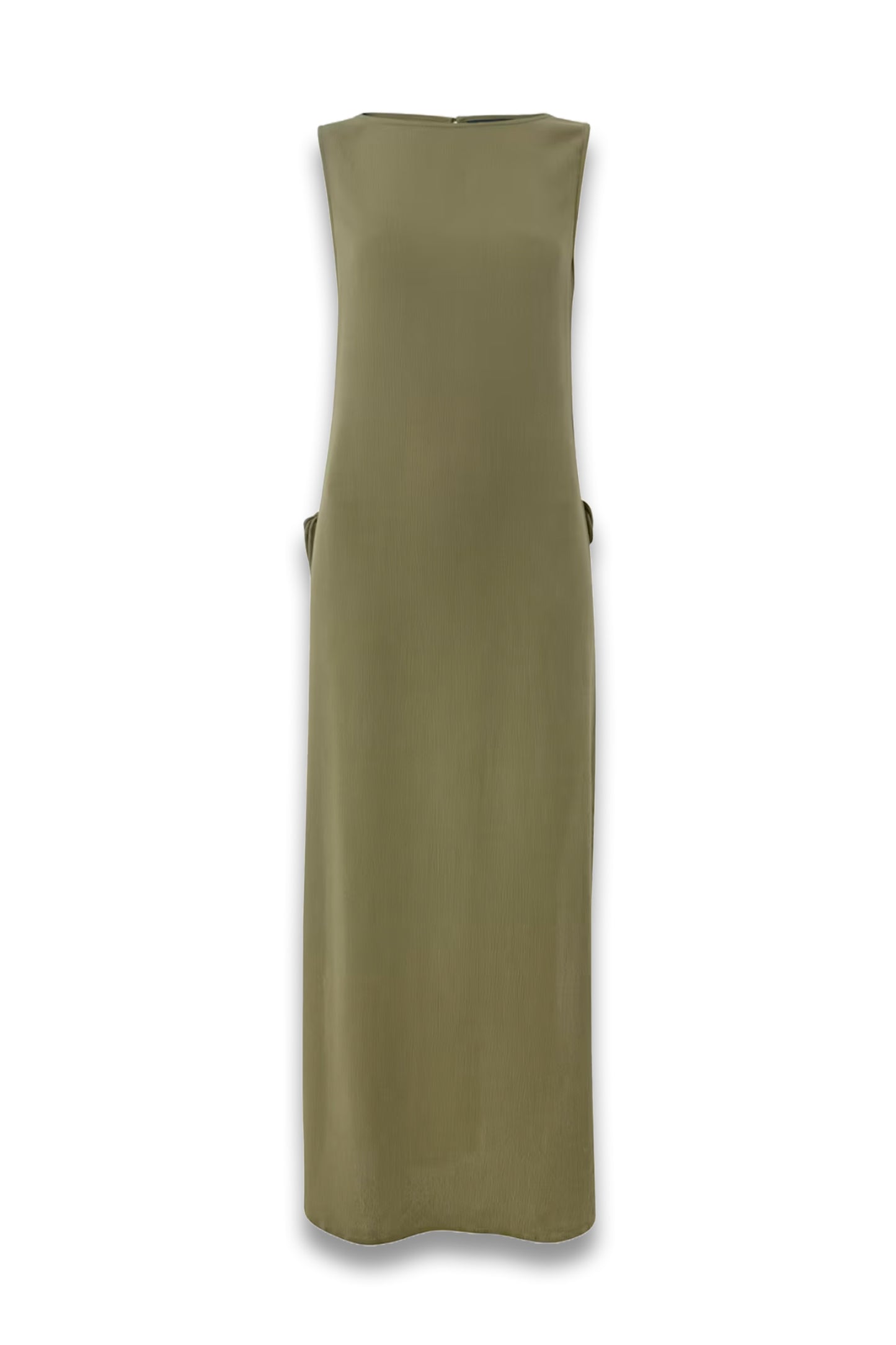 Khaki Tie Side Beach Dress