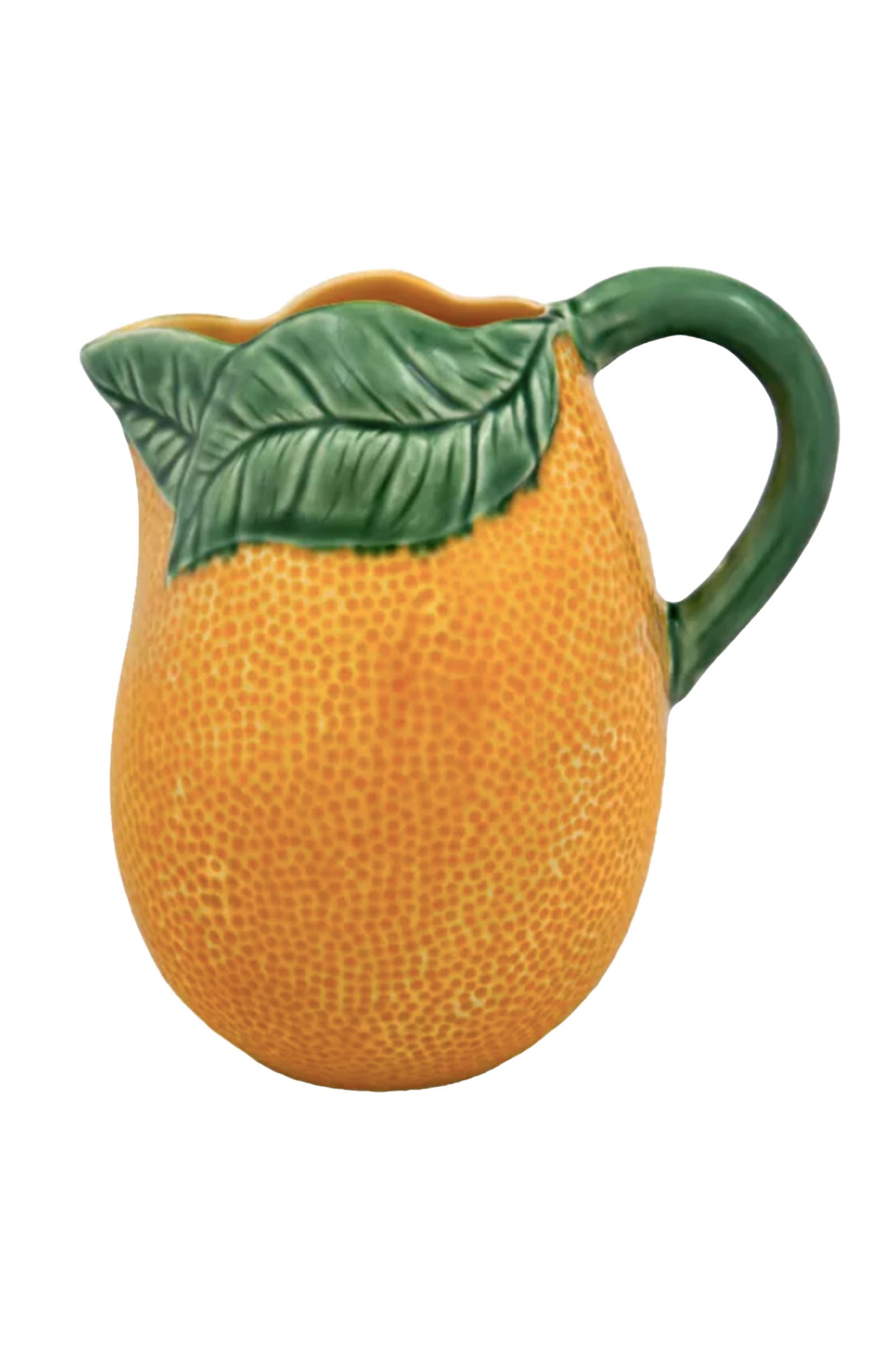 Bordallo Pinheiro Orange Earthenware Pitcher, 1.5L, Orange