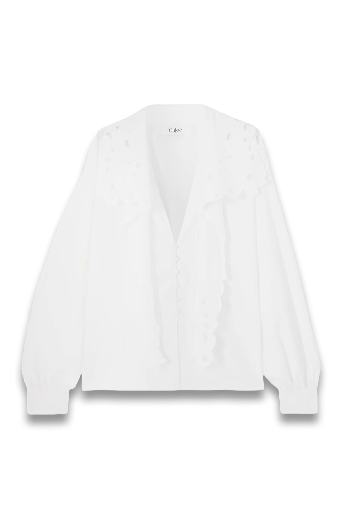 Broderie Anglaise Cotton-Poplin Shirt