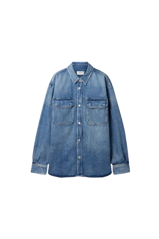 + NET SUSTAIN Camryn Oversized Organic Denim Shirt
