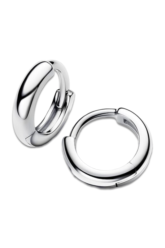 Round Huggie Hoop Earrings