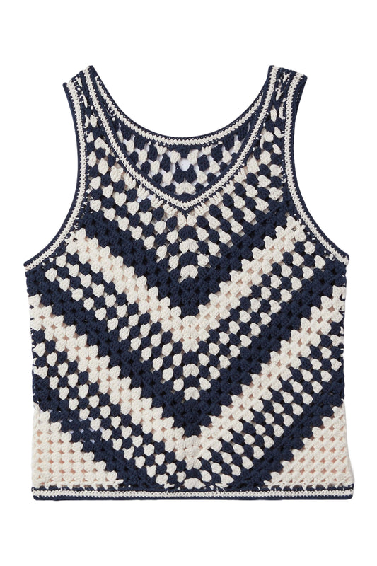 Crochet Crew Neck Vest