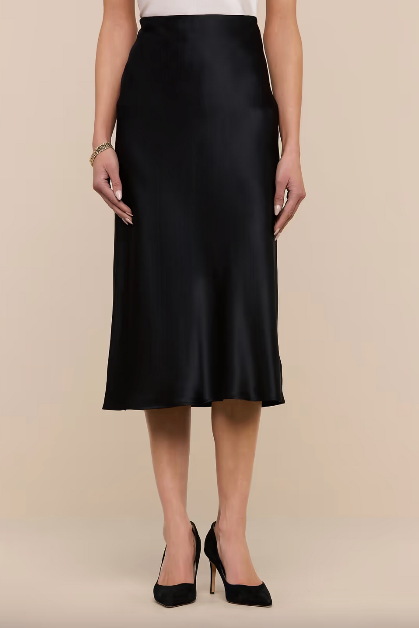 Perin Silk Midi Skirt