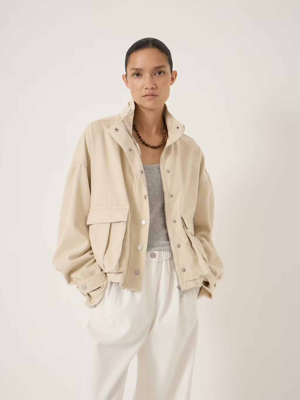 Melinda Supersoft Funnel-neck Jacket