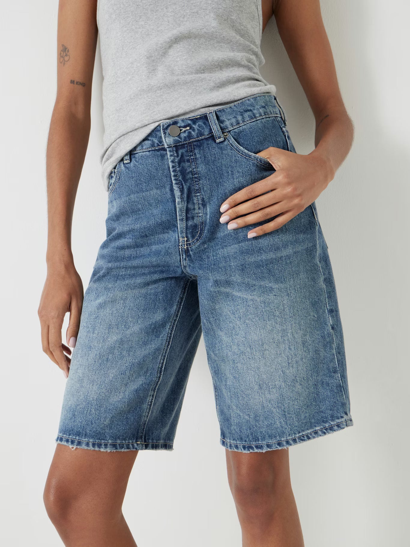 Denim Bermuda Shorts
