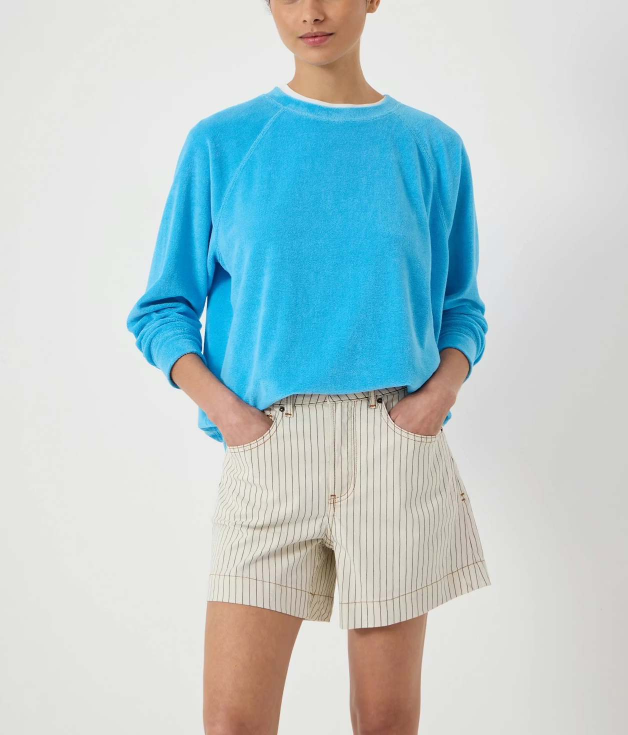 Towelling Raglan Sweatshirt