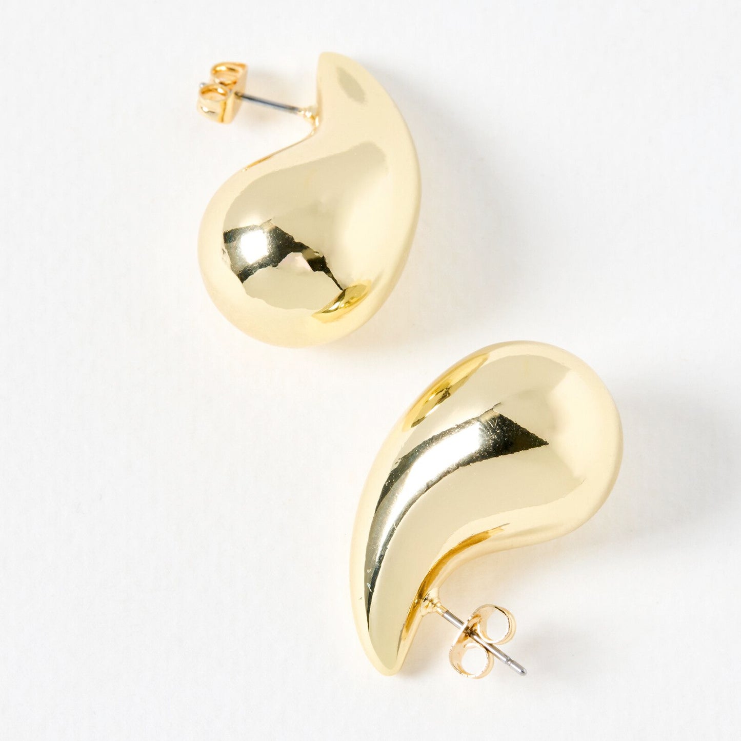 Loane Gold Tone Statement Teardrop Earrings