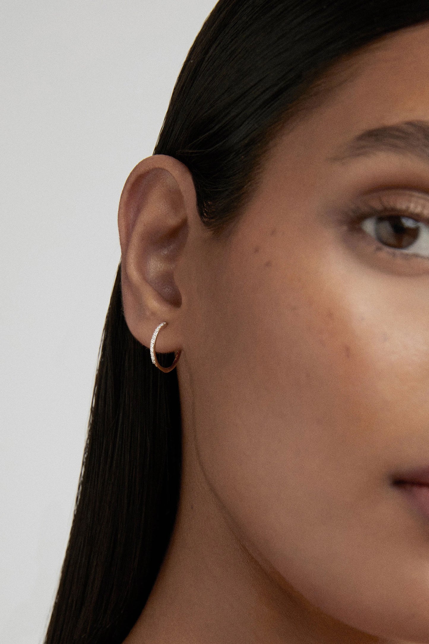 Lab Grown Diamond Small Hoop Earrings