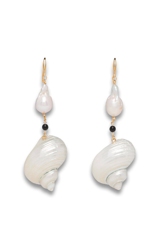 Silver Earrings With Shells