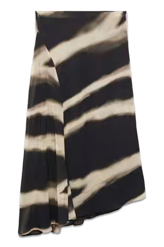 Asymmetrical Printed Skirt