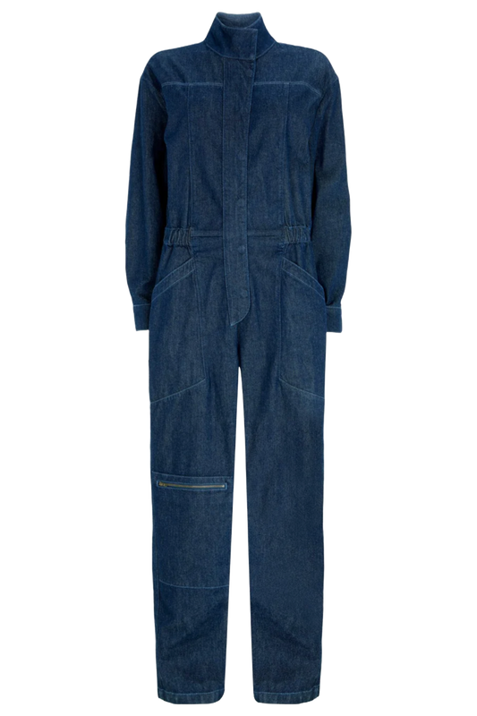 Dark Indigo Denim Jumpsuit