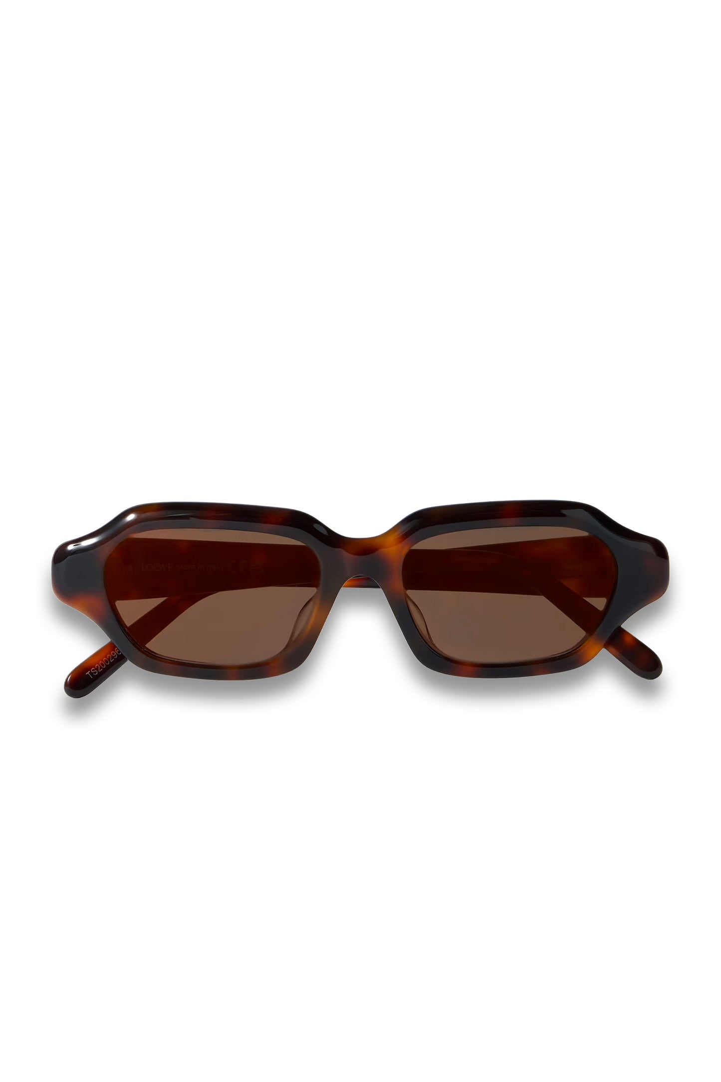 Rectangular-Frame Tortoiseshell Acetate Sunglasses
