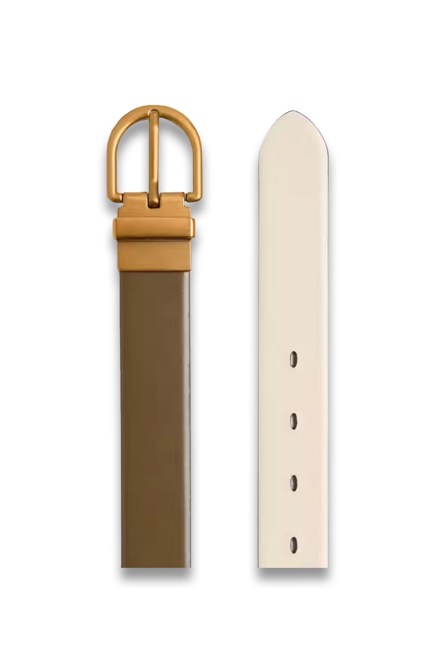 Round Buckle Reversible Belt