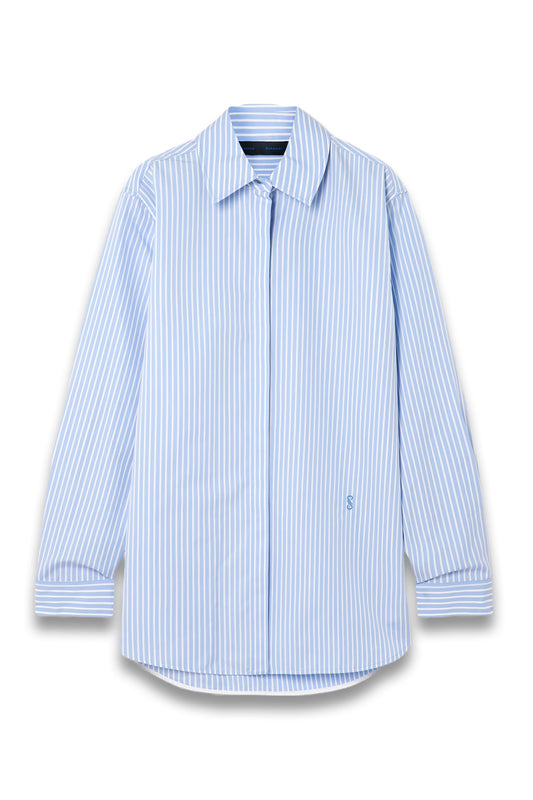 Hunter Striped Cotton and Silk-Blend Poplin Shirt