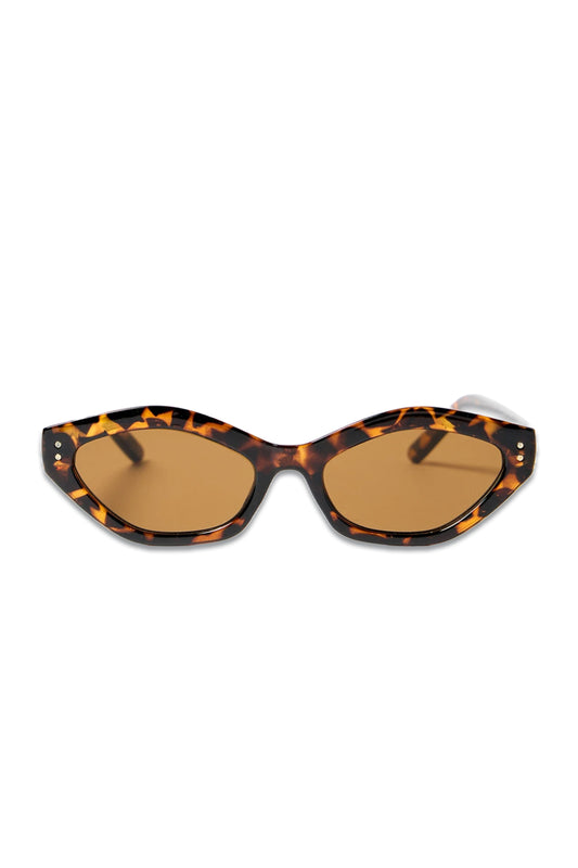 Faux Tortoiseshell Brown Cat Eye Sunglasses