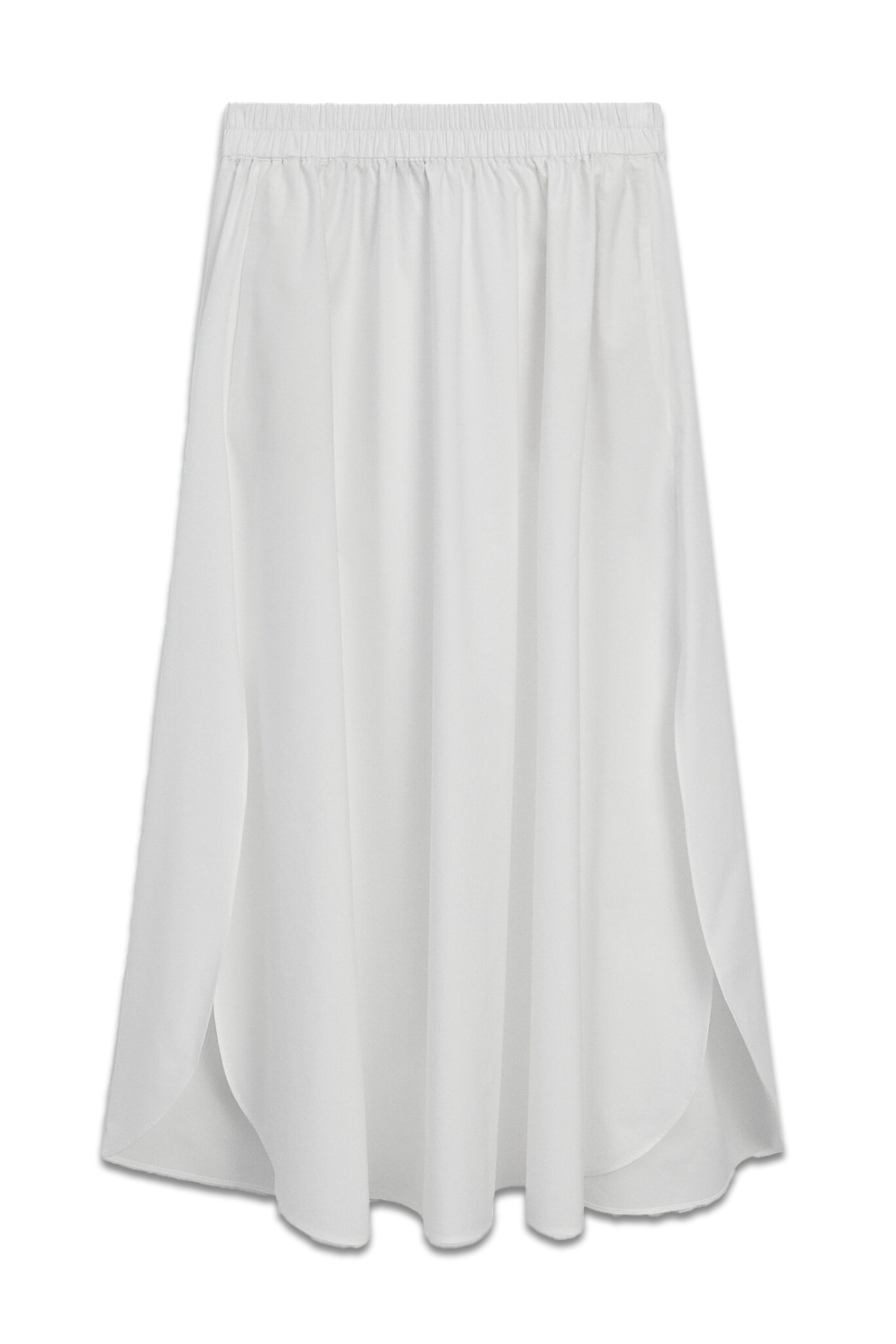 Voluminous Poplin Midi Skirt