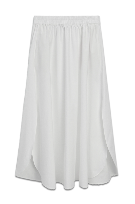 Voluminous Poplin Midi Skirt