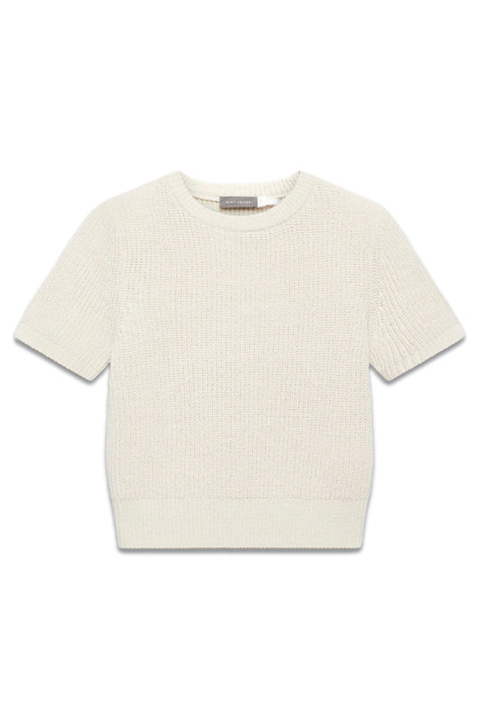 Beige Shoulder Pad Knit Top