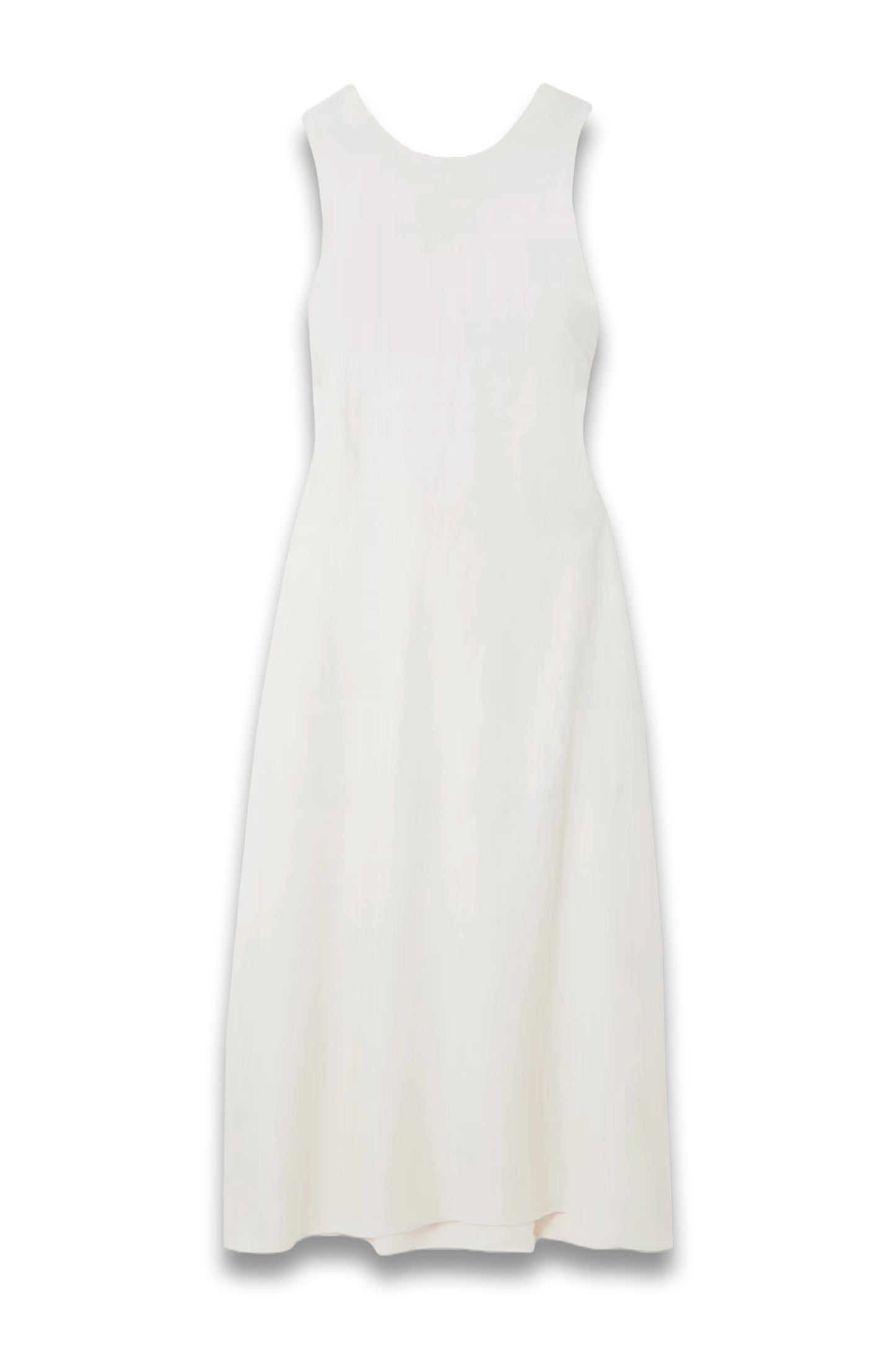 Matilda Open-Back Tiered Linen Maxi Dress