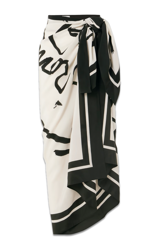 Anacapri Printed Silk-Crepe Pareo