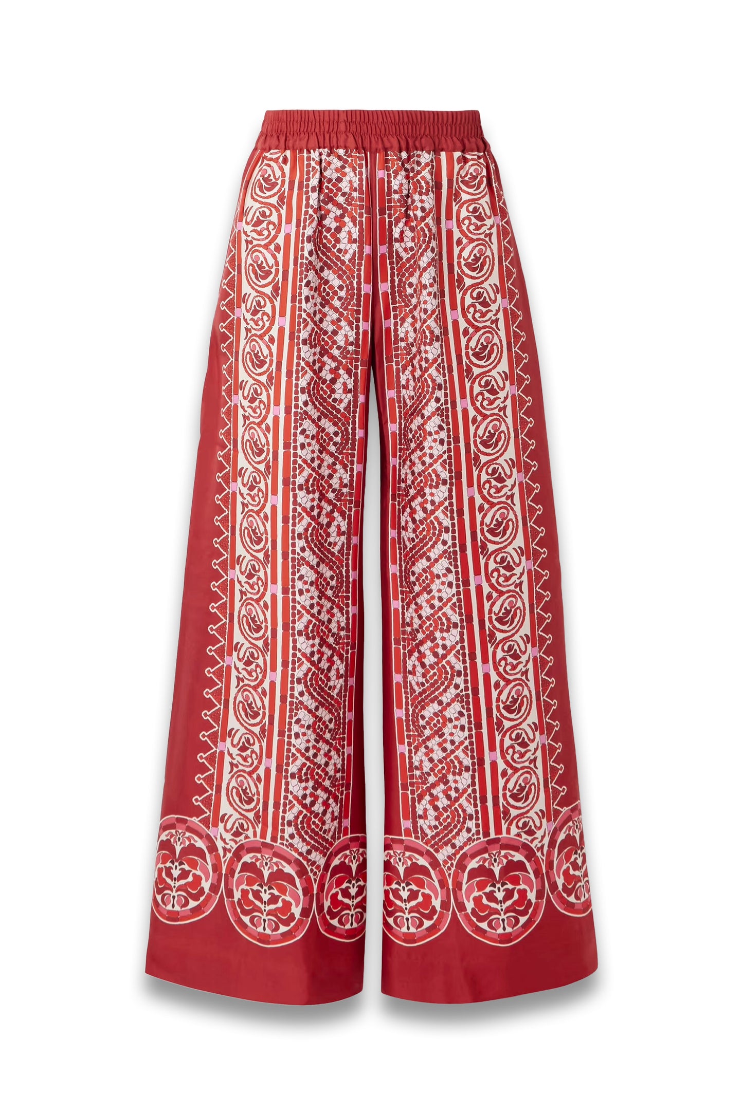 Icon Palazzo Printed Silk-twill Wide-leg Pants