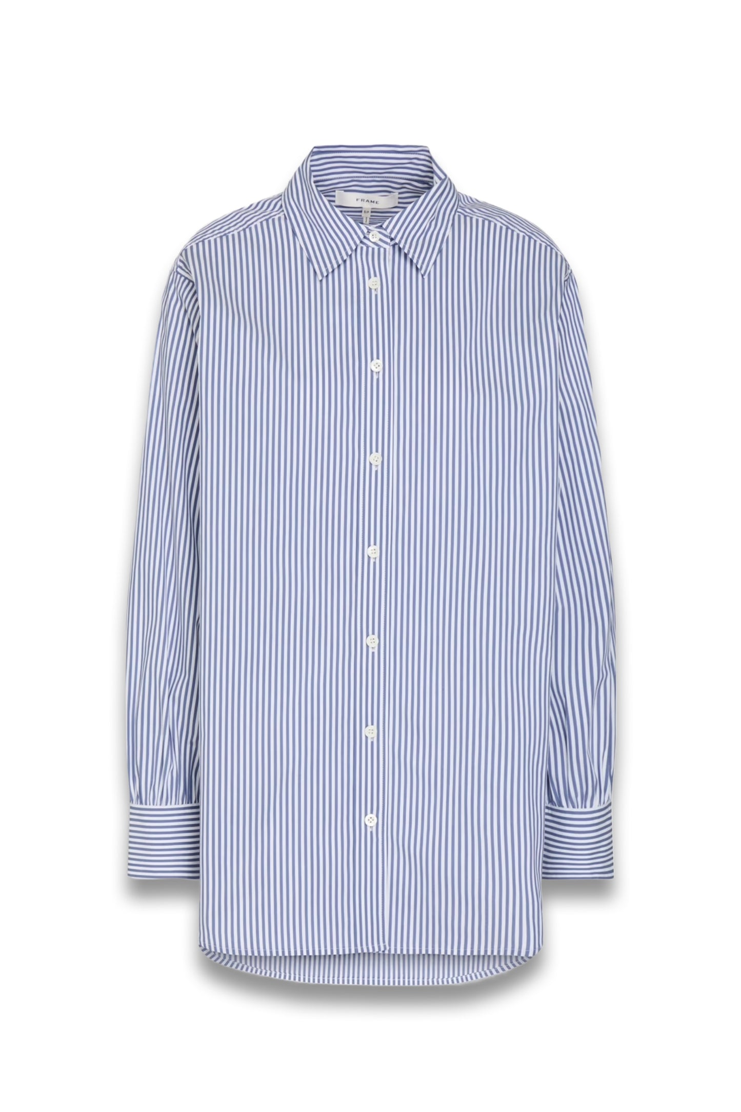 Striped Cotton-Blend Poplin Shirt