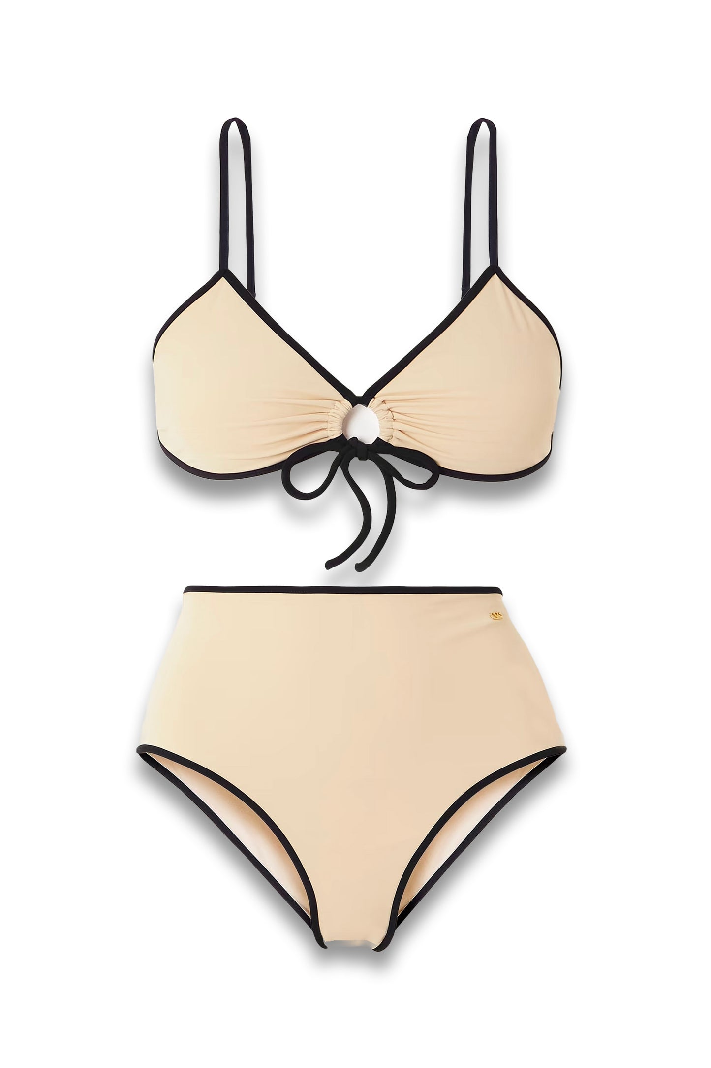 Embellished Two-Tone Bikini