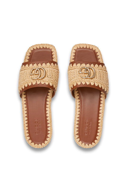Women's Slide Sandal with Double G