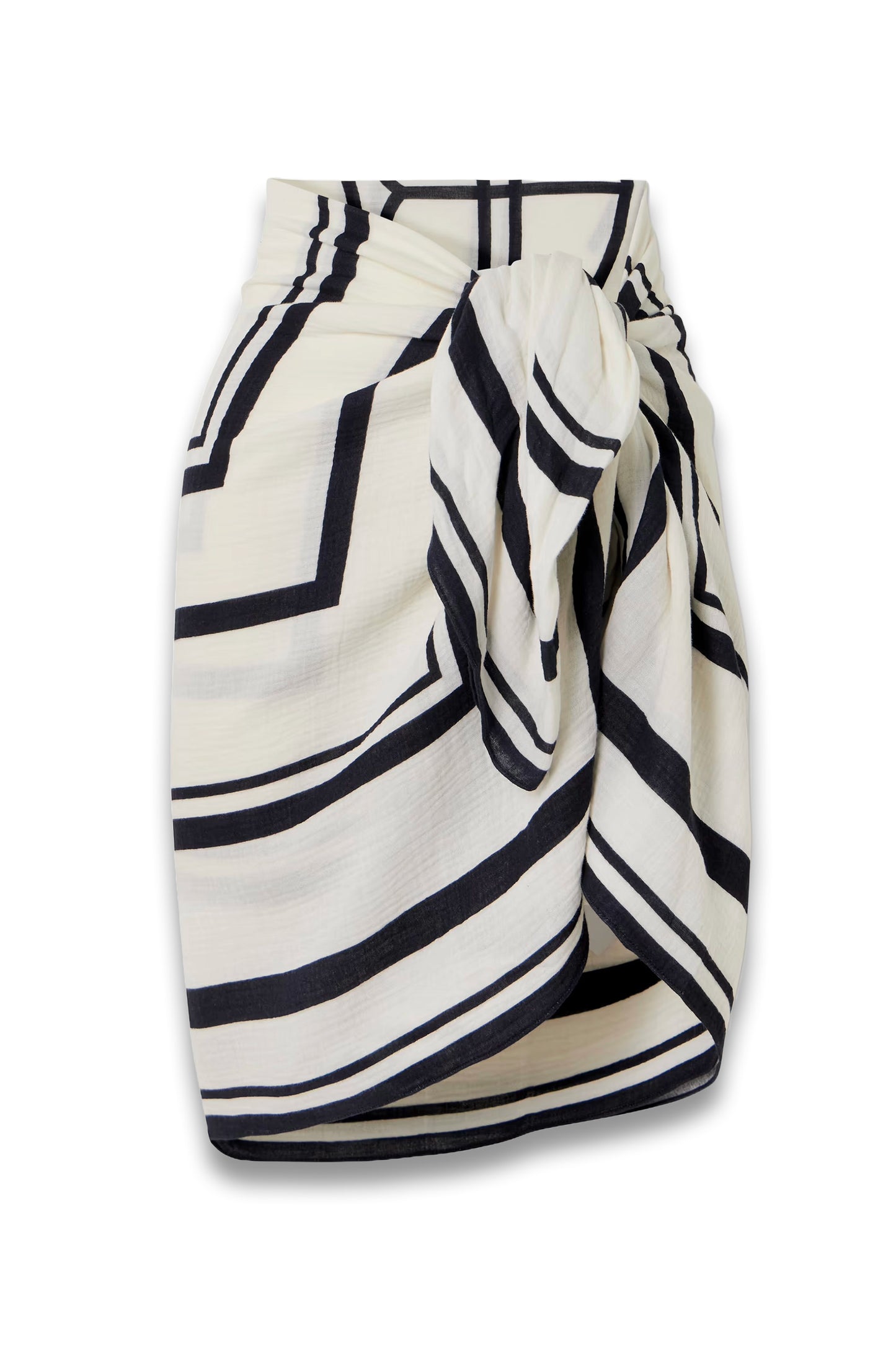 Eliza Striped Cotton-Voile Pareo