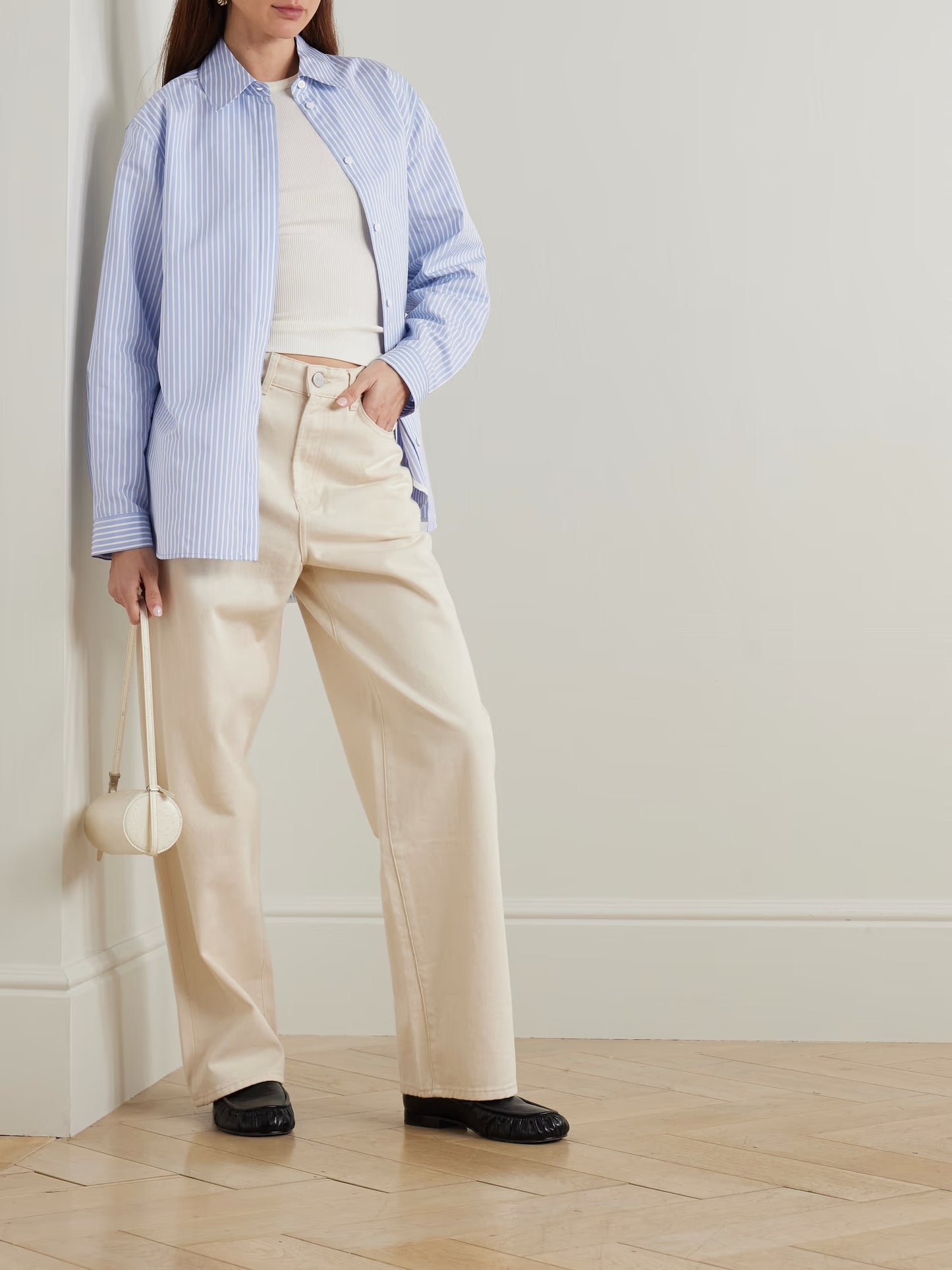 Hunter Striped Cotton and Silk-Blend Poplin Shirt