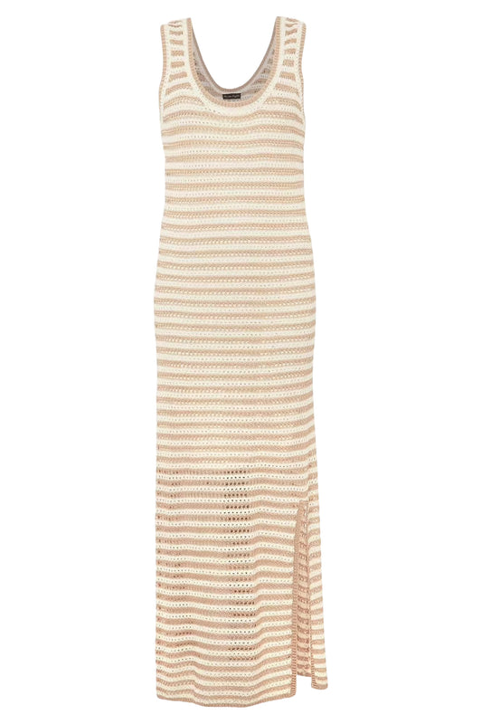 Kimmy Crochet Stripe Maxi Dress