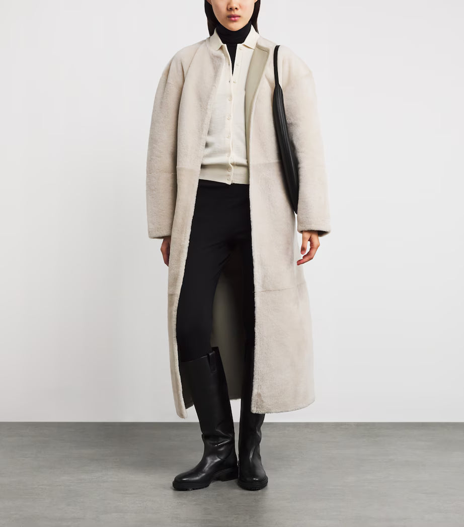 Shearling Shea Belted Coat