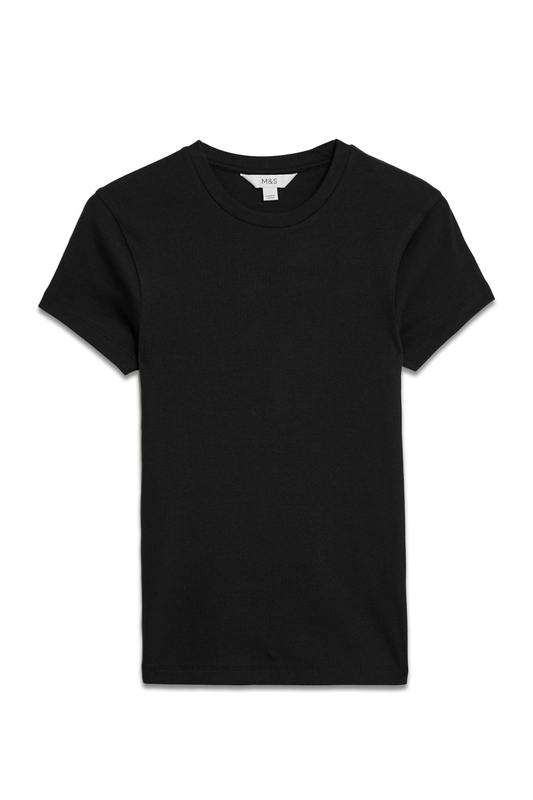 Cotton Rich Ribbed Slim Fit T-Shirt