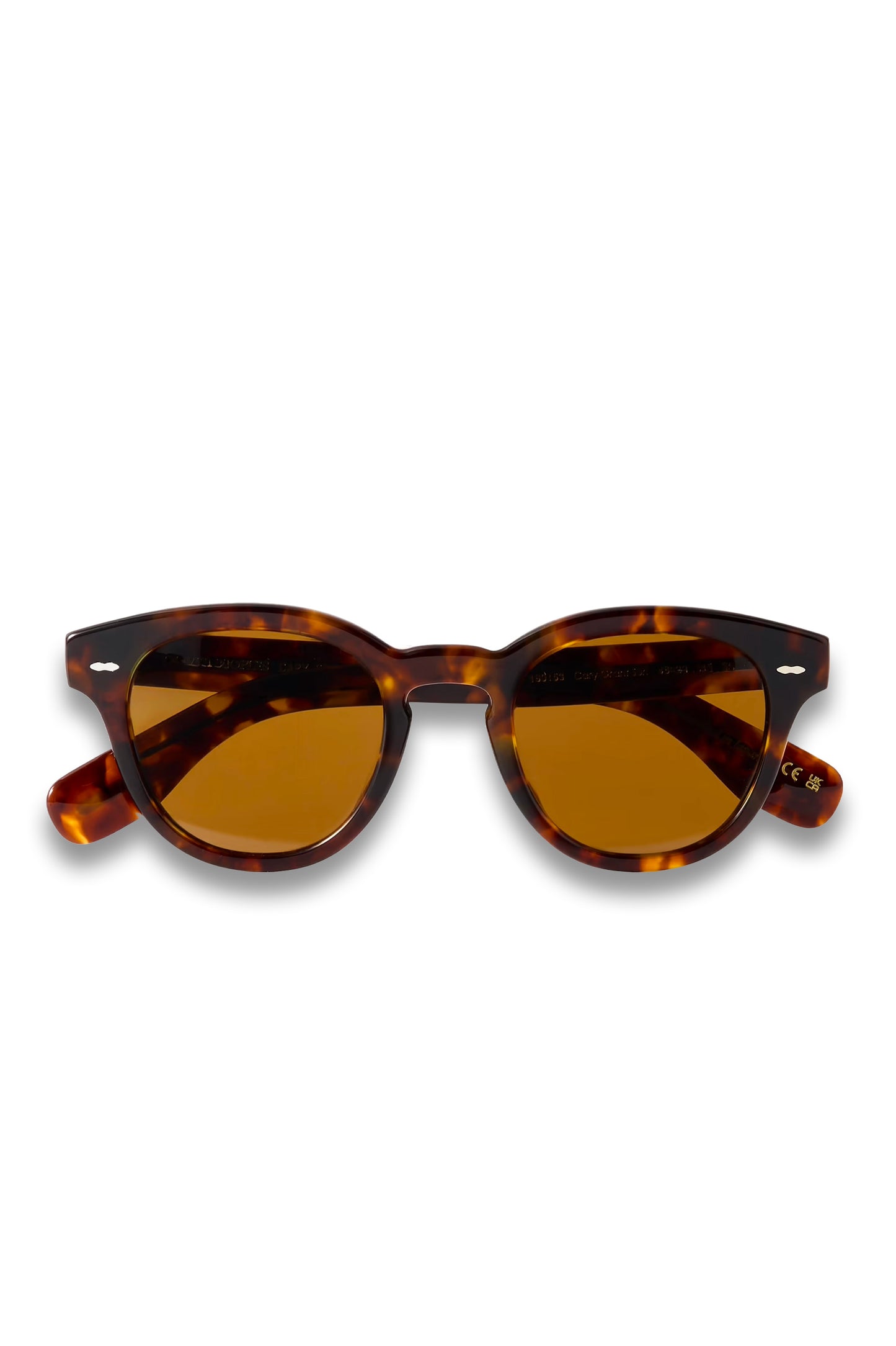 Cary Grant Round-Frame Tortoiseshell Acetate Sunglasses