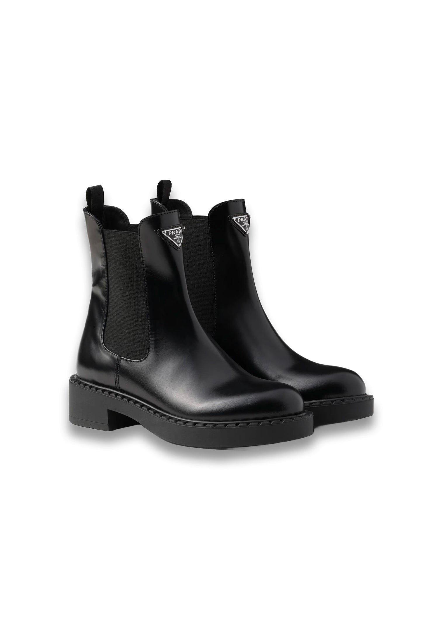 Brushed Leather Chelsea Booties