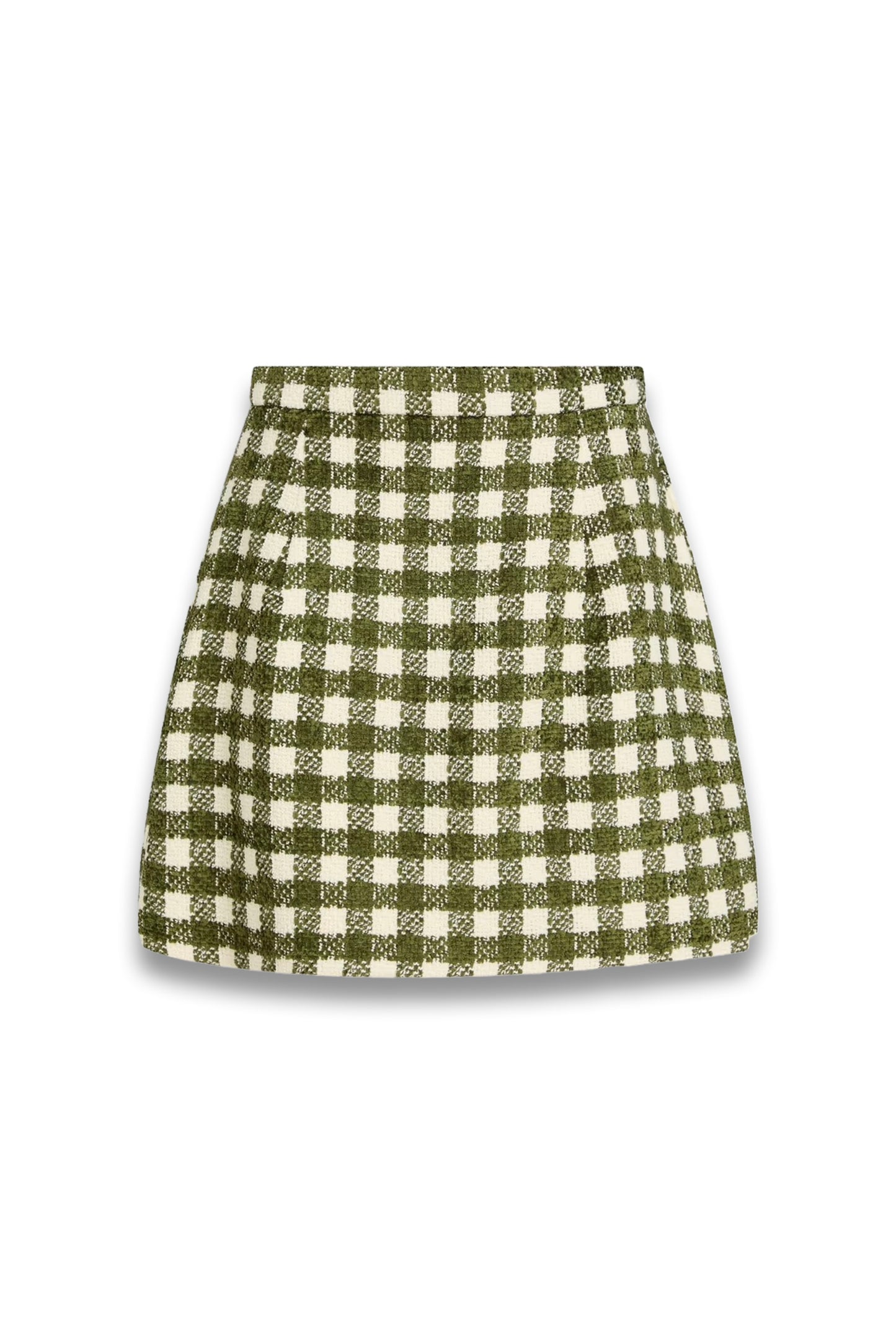 Checked Tweed Mini Skirt