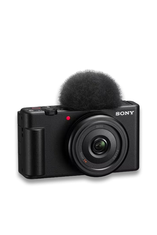 ZV-1F Compact Vlogging Camera with 20mm Lens, 4K Ultra HD, 20.1MP, Wi-Fi, Bluetooth, 3” Vari-Angle Touch Screen, Black
