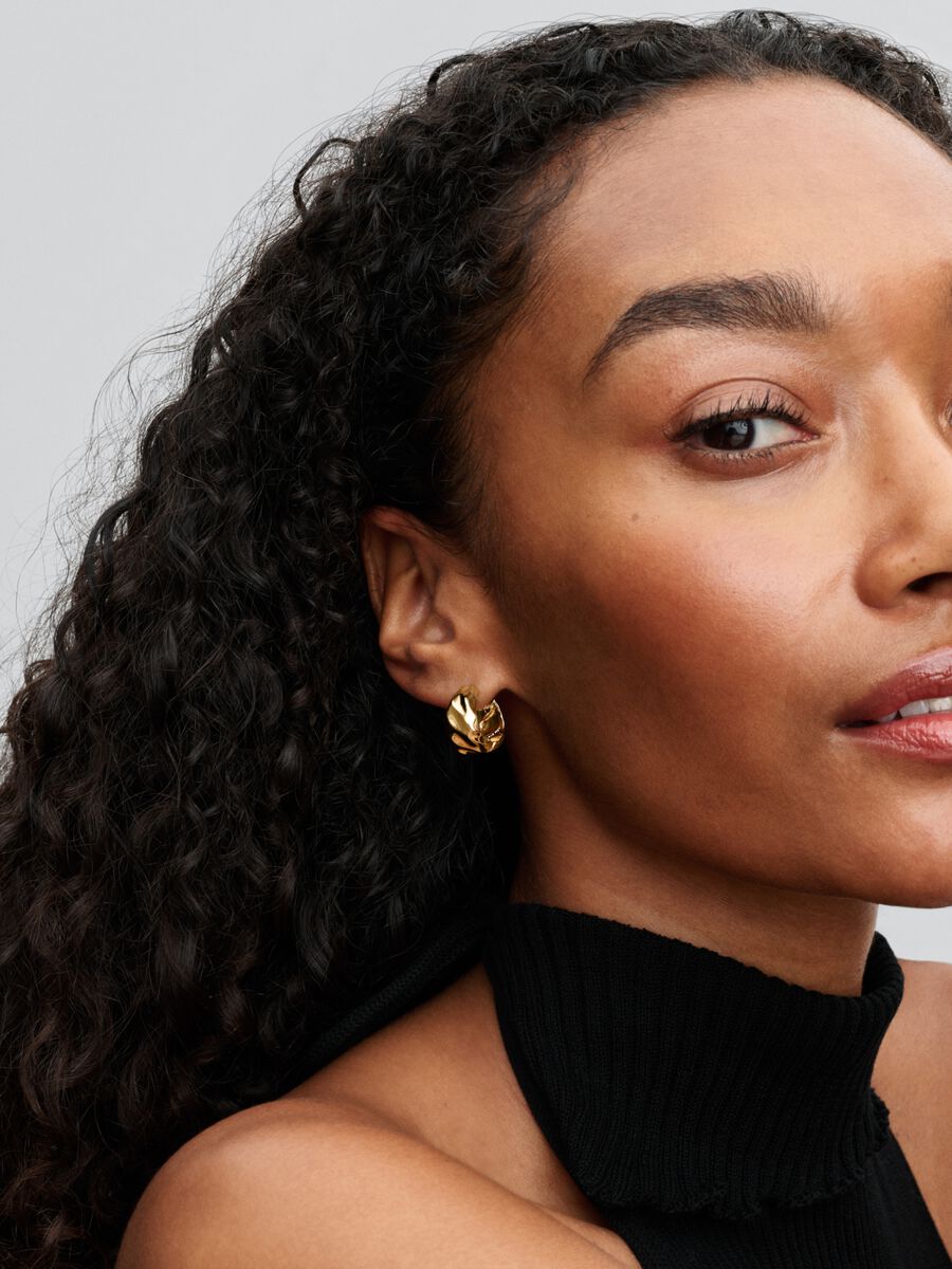 Rippled Hoop Earrings