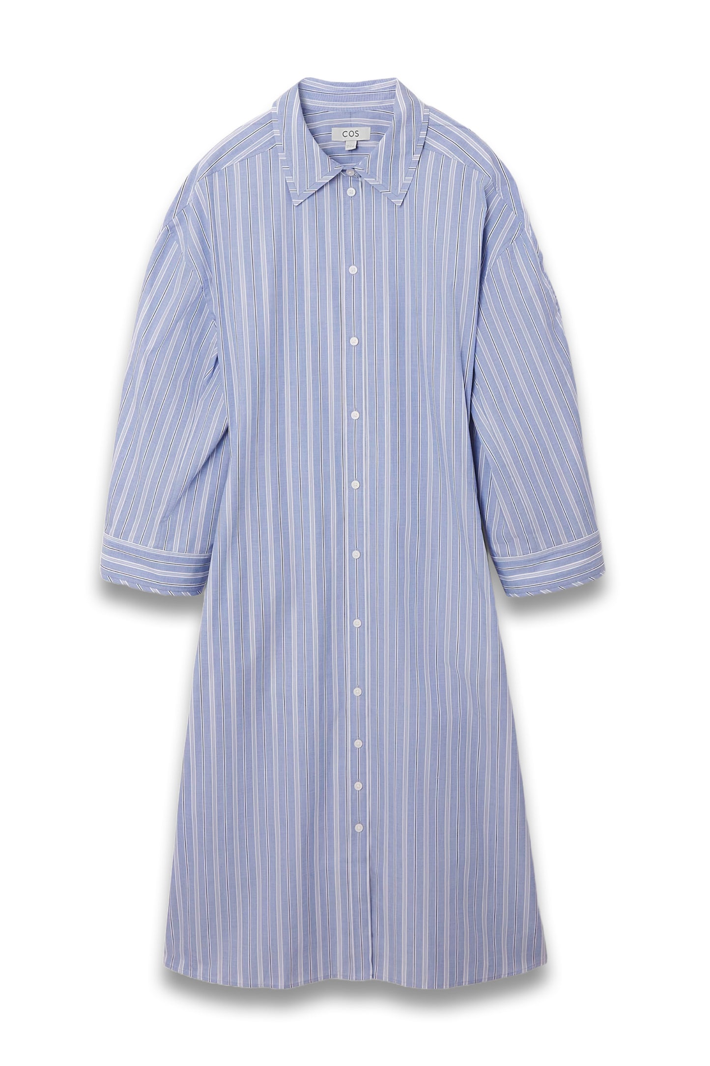Pinstriped Shirt Dress
