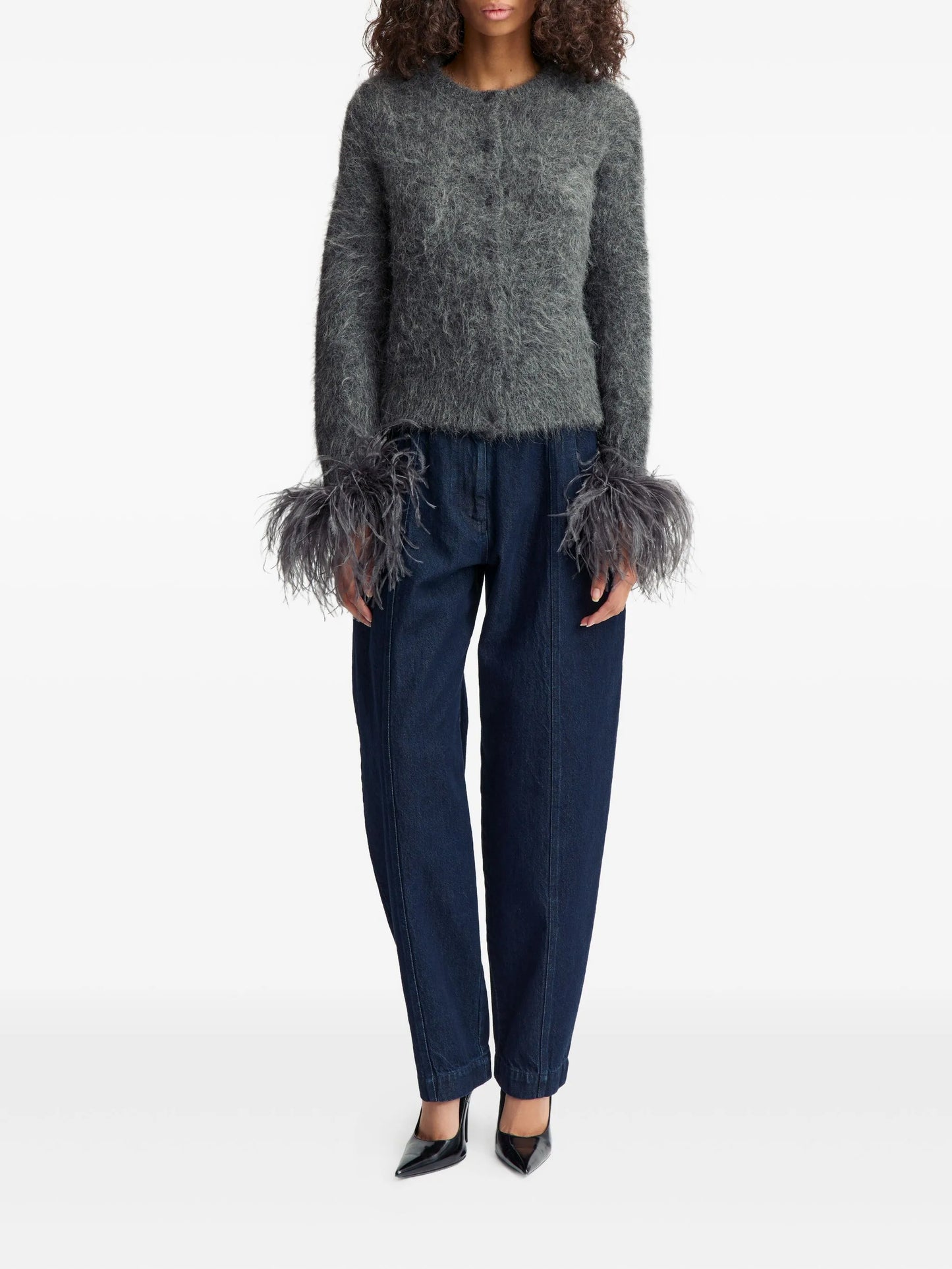 Alena Feather-trim Knitwear
