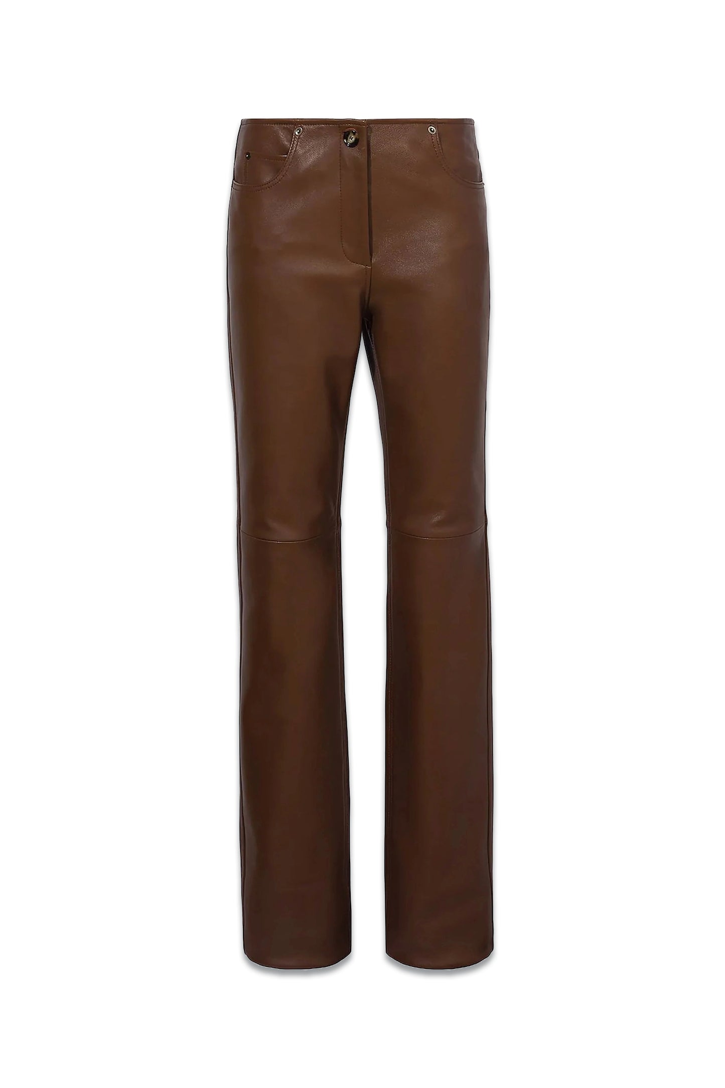 Leather Straight Pants