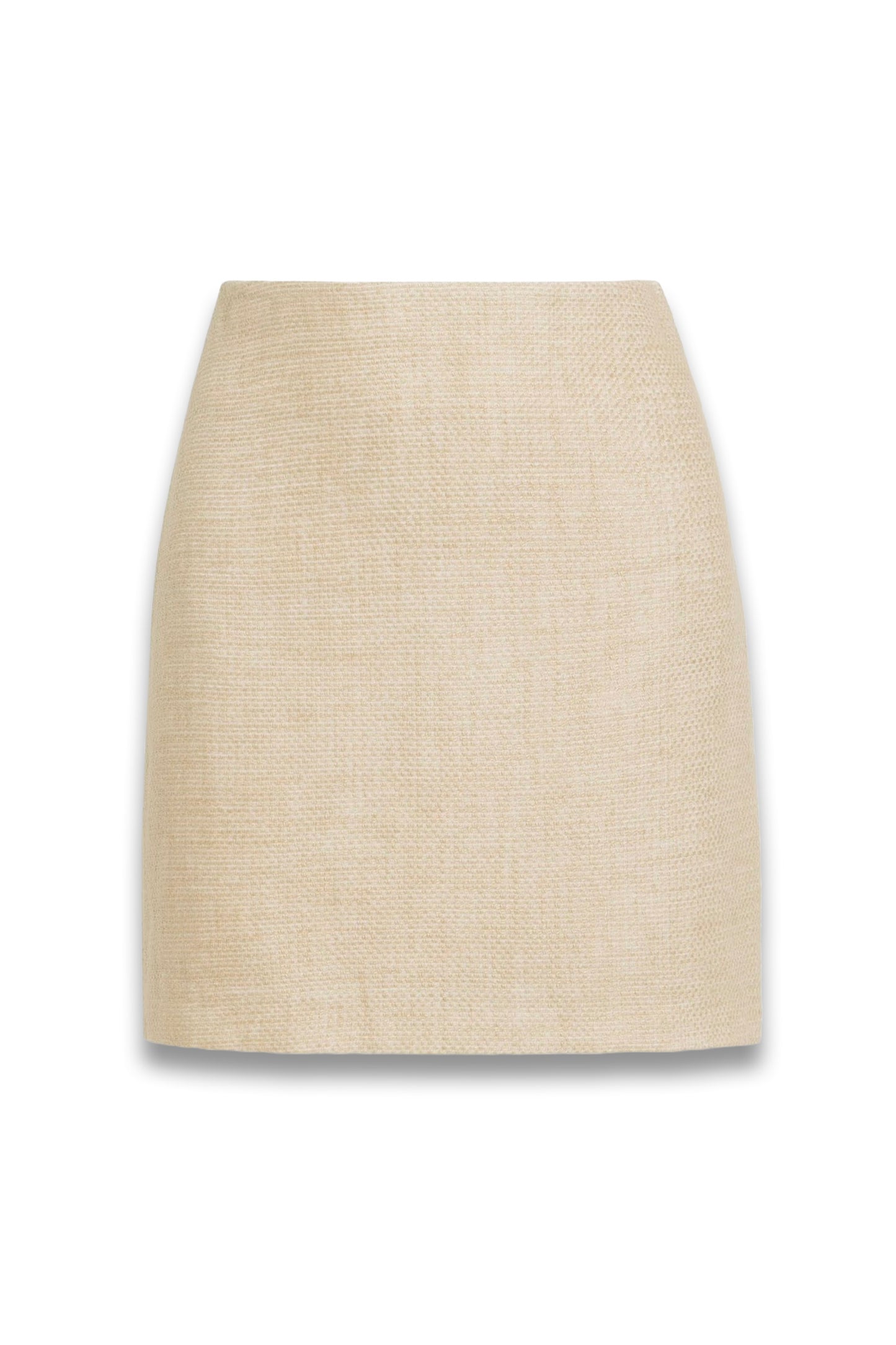 Chambray Linen-blend Canvas Mini Skirt