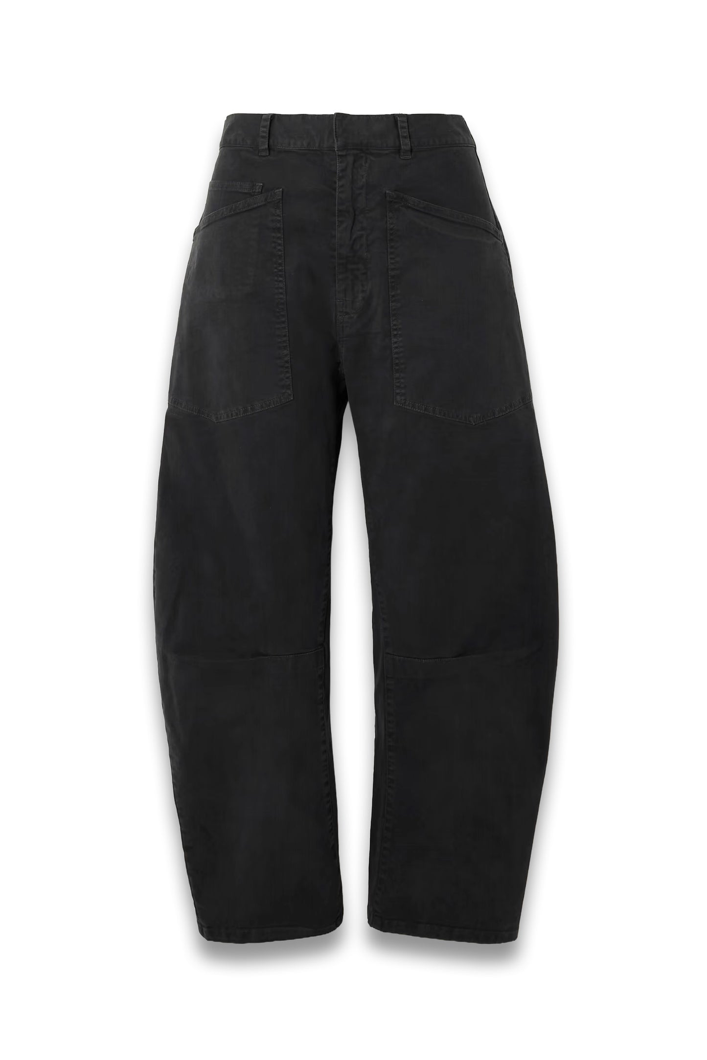 Shon Cotton-blend Twill Barrel-leg Pants