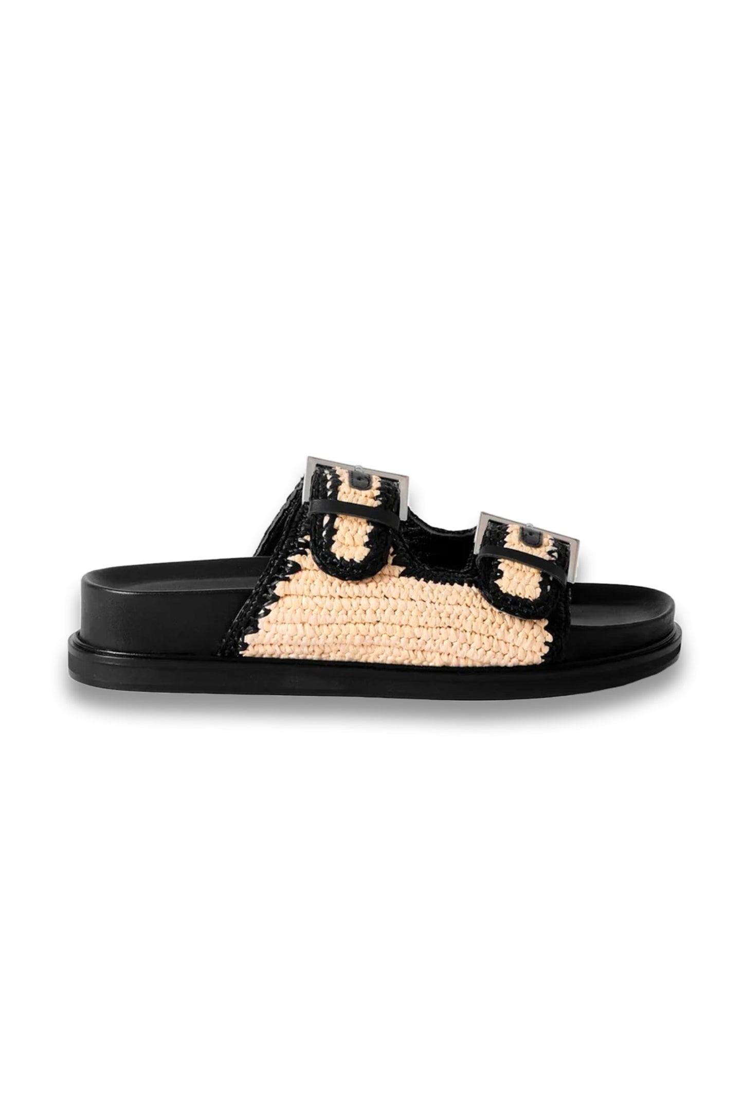 Mal Cream Raffia Sliders