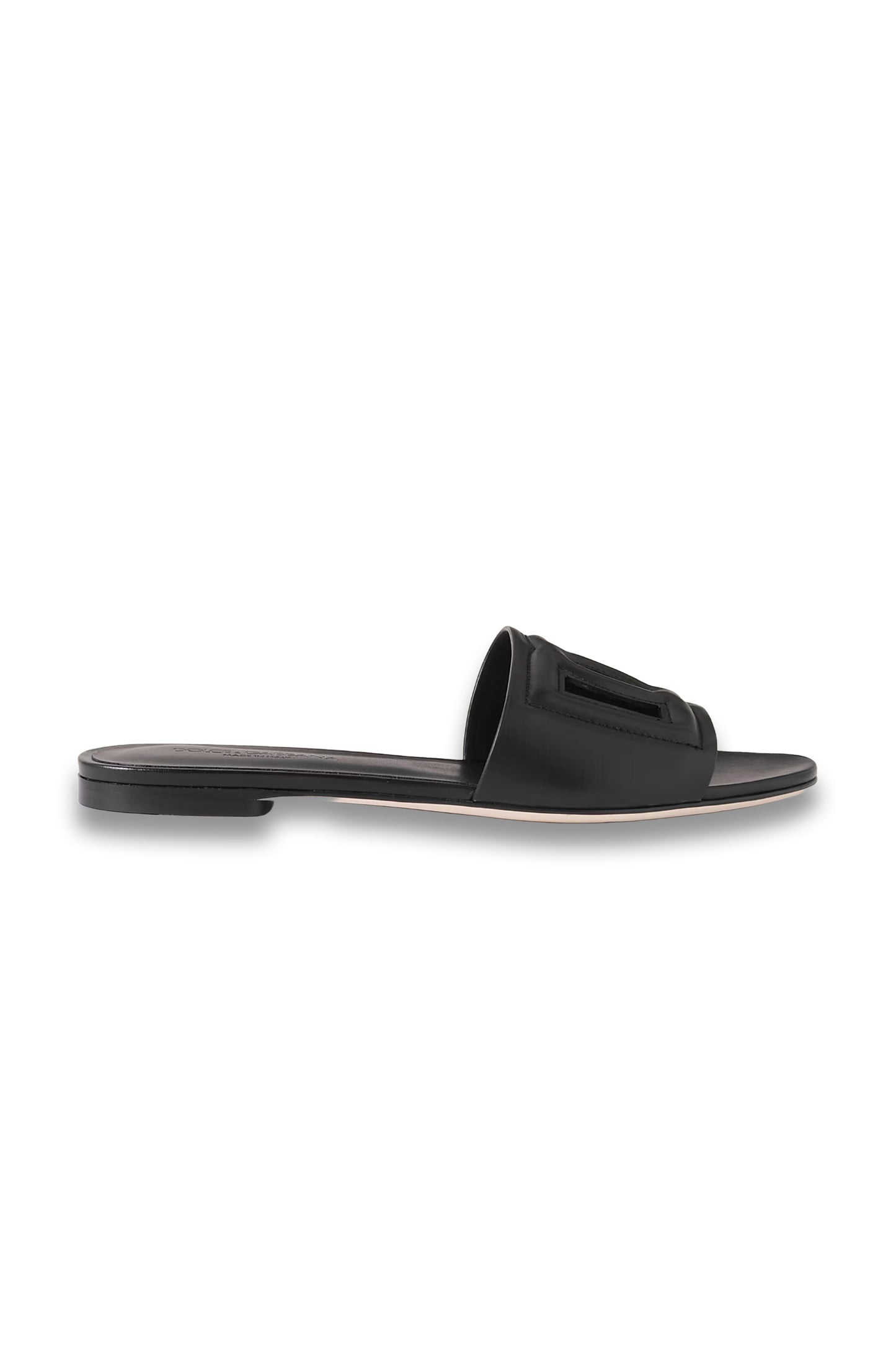 Bianca Logo-Embossed Cutout Leather Slides
