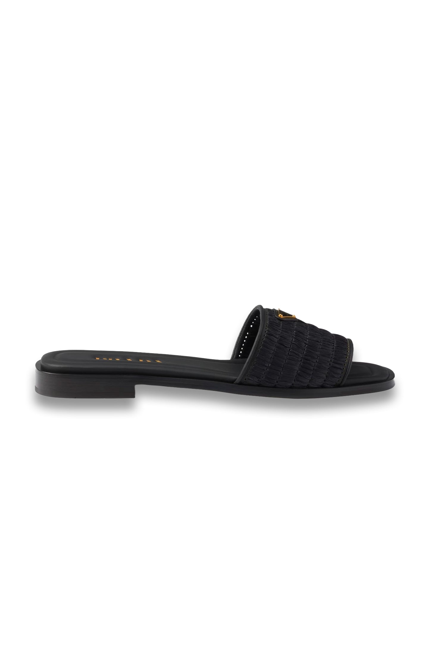 Leather Slides with Crochet Details