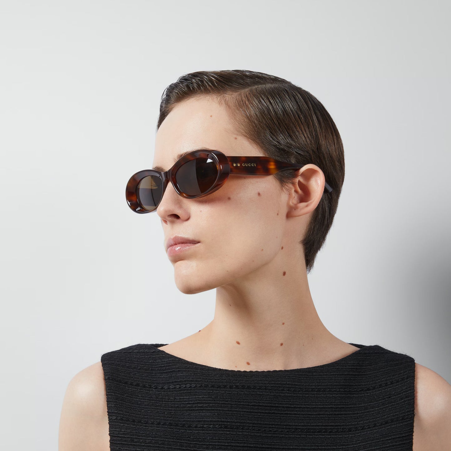 Oval-Frame Sunglasses