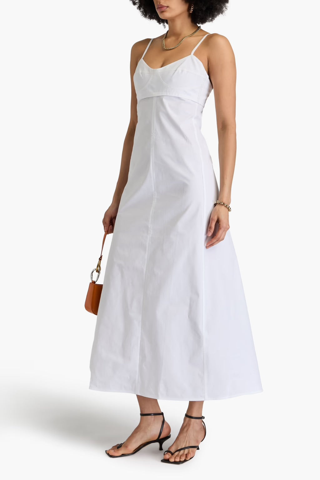 Cotton-Blend Poplin Maxi Dress