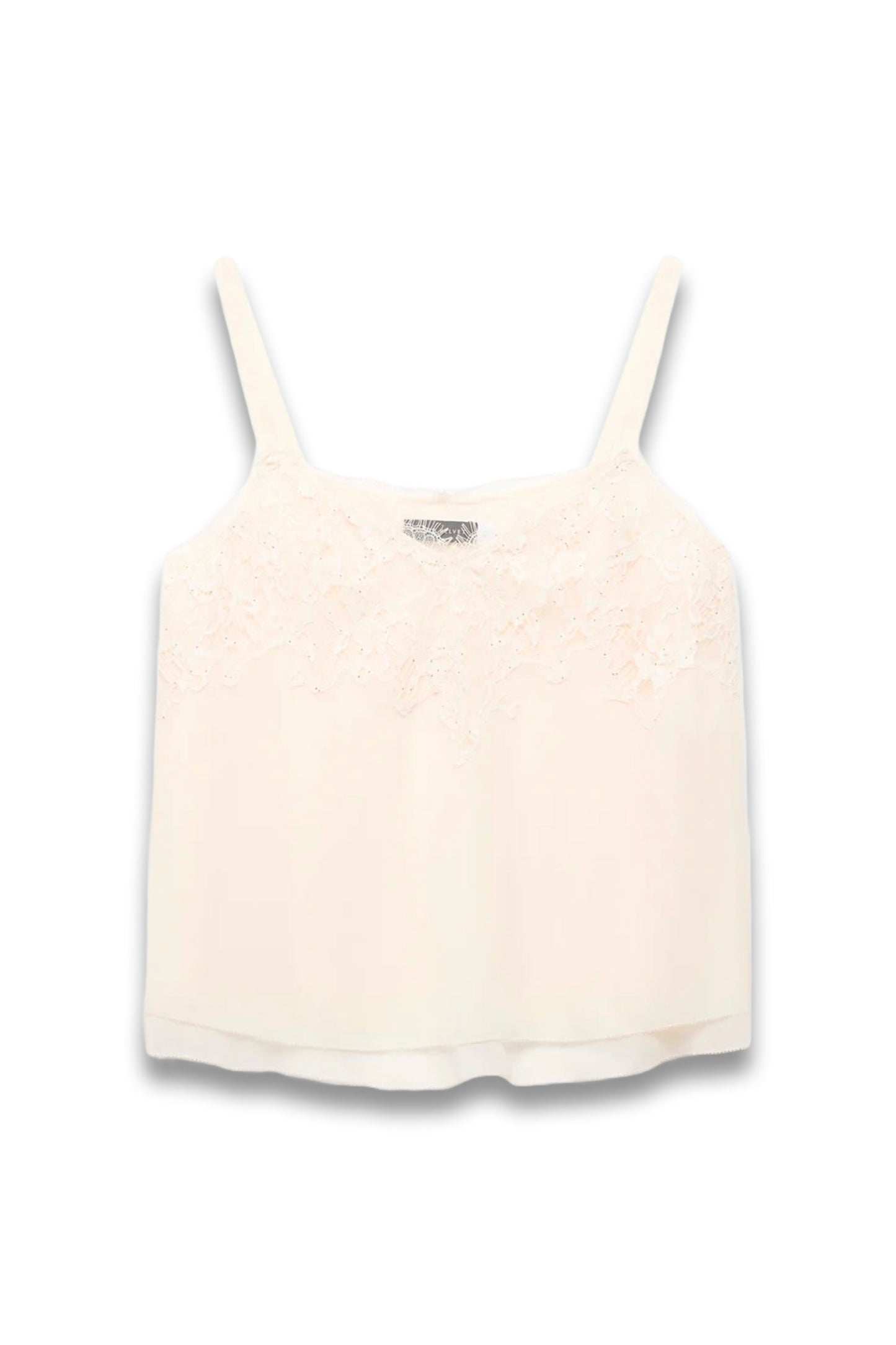 Cream Lace Trim Camisole Top