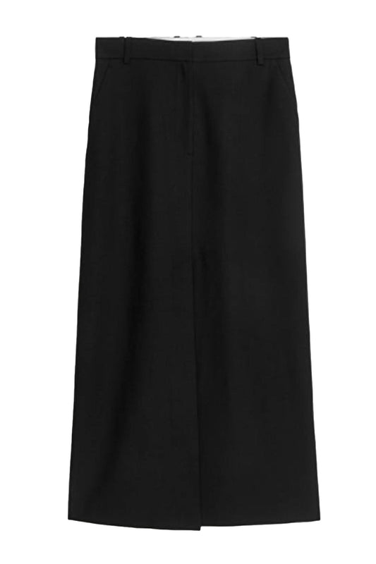Tailored Wool-Blend Skirt